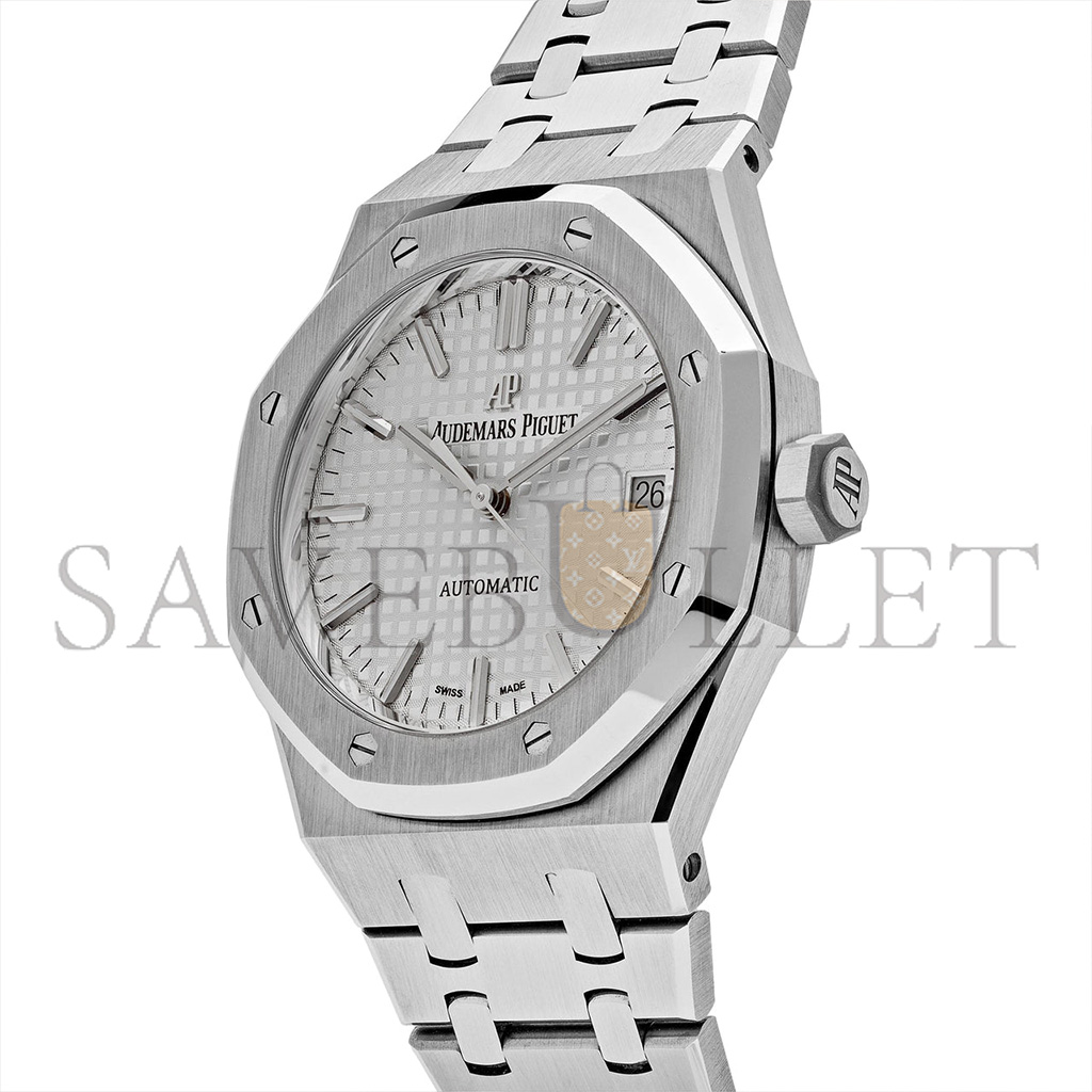 AUDEMARS PIGUET ROYAL OAK STAINLESS STEEL WHITE DIAL WATCH 15450ST.OO.1256ST.01